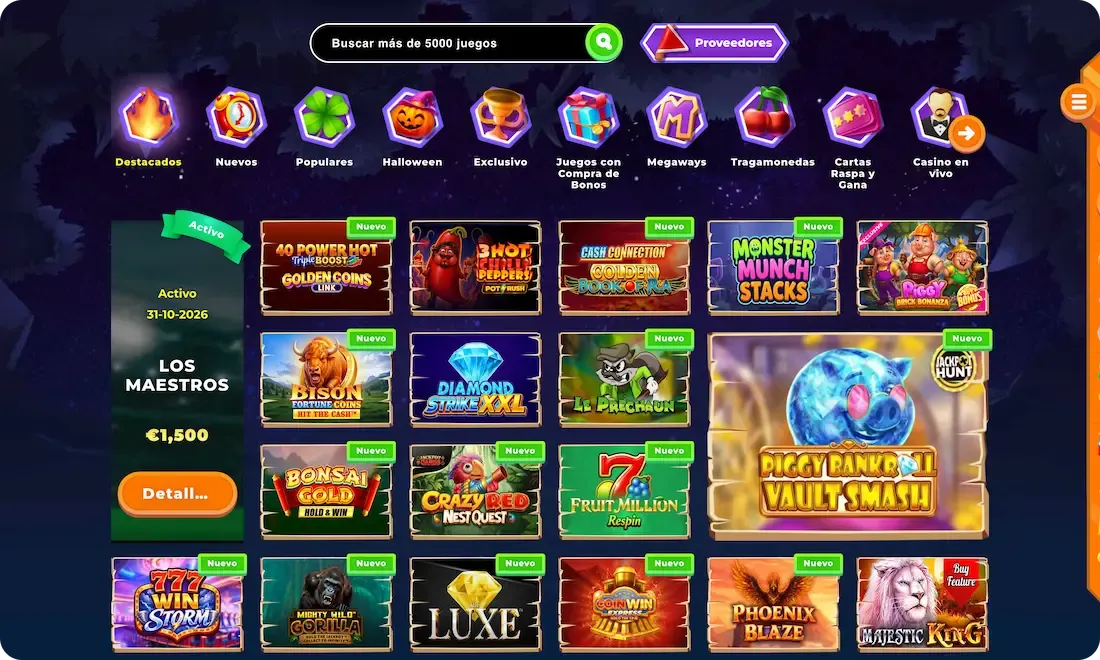 juegos del casino wazamba